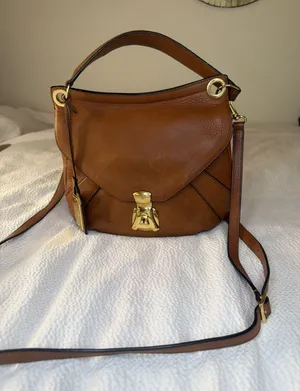 Lauren Ralph Lauren Leather Saddle Crossbody Handbag Purse thumbnail 1