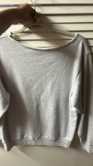 Grey off the shoulder sweater Gray thumbnail 2