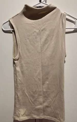 ZARA Cream Sleeveless Top thumbnail 1
