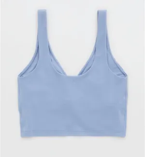 Offline by Aerie Real Me Low Key Ruched Longline Sports Bra thumbnail 2