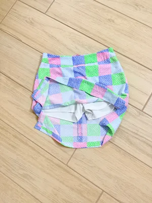 Vineyard Vines Golf Skort Womens 2 Patchwork Whale Pink Blue Green Tennis Preppy thumbnail 4