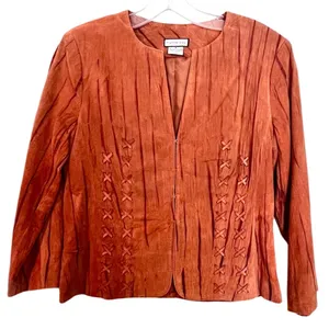 Mythology Genuine Leather Jacket Sienna Lace-Up Details Size 4 NWT thumbnail 3