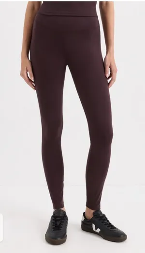 Pact High-Waist Leggings in Deep Plum size medium. thumbnail 1