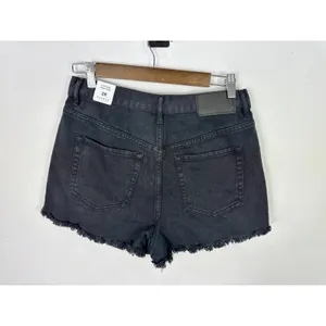 PacSun Denim Shorts 28 Black Vintage High Rise‎ Distressed Raw Hem Y2K Grunge thumbnail 2