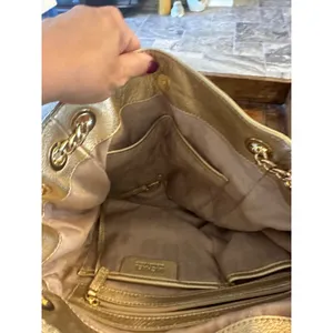 Michael Kors Jet Set Leather Hobo Shoulder Bag‎ Purse MK Charm Chain NWOT thumbnail 10