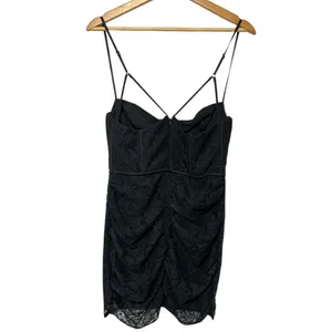 For Love & Lemons Julia Lace Mini Dress Black Women’s Size Medium NWT thumbnail 7