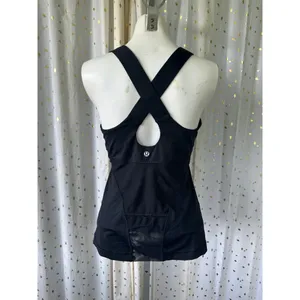 Lululemon Women's Black Athleisure Built In Bra Criss Cross Swift Tank 4 thumbnail 4