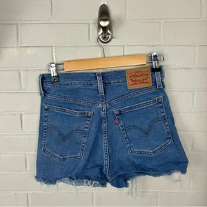 Levi’s Distressed High Rise Denim Shorts Size 28 thumbnail 8