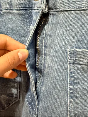 West Of Melrose Denim Flare Jumpsuit Size S thumbnail 6