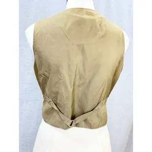 Vintage 70s Sears JR Bazaar Tan Suede‎ Leather Vest Women's L Western Boho thumbnail 5