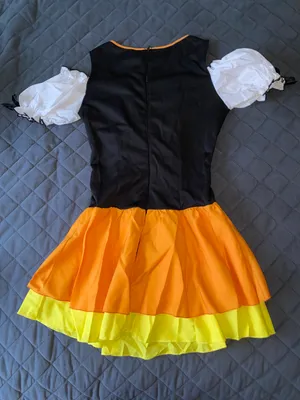 Candy Corn Witch Costume Orange Size M thumbnail 3