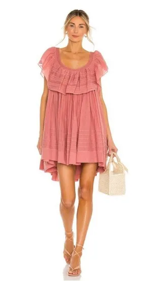 Free People Hailey Babydoll Ruffle Mini Dress thumbnail 2