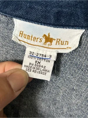 Vintage Hunters Run Women’s Long Sleeve Denim Jacket - oversized fit 1X thumbnail 3