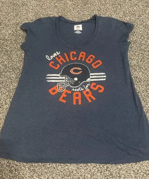 NFL Team Apparel Chicago Bears Short Sleeve Scoop Neck shirt L thumbnail 1