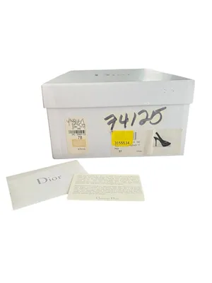 Christian Dior Women’s Whisper Black Patent Leather Peep Toe Sandals Heels 37 thumbnail 13