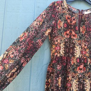 Abercrombie & Fitch Multicolor Floral Lined Long Sleeve Swing Dress Size Medium thumbnail 3