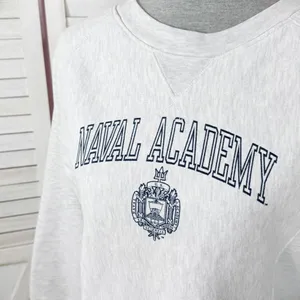 Pro Edge Campus Naval Academy Reverse Weave‎ Sweatshirt Light Grey Medium Gray thumbnail 5