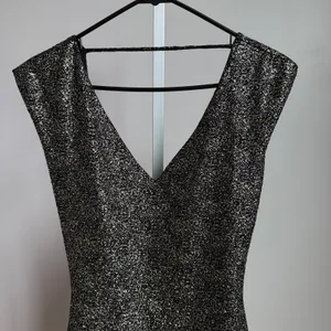 Symphony sz M black gold specked backless mini‎ party dress thumbnail 2