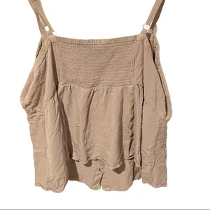 Torrid Plus Size 2X Grey Washed Twill Fit and Flare‎ Cami Tank Top thumbnail 6