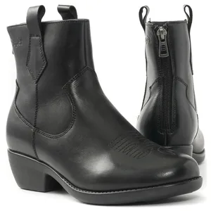 Propet Maisie Leather Ankle Boots Womens Size 8 Black Western Cowboy thumbnail 2