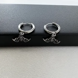 Bat Dangle Drop Earrings for Men Women,Streetwear Punk Hip Hop Unisex Style thumbnail 4