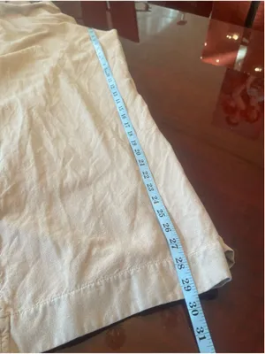 Free People Call On Me Tan Linen Blend Zip Front Wide Leg Jumpsuit Size XL thumbnail 10
