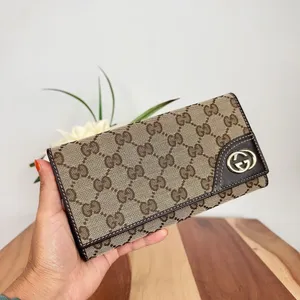 Pre-Owned Gucci Britt GG Canvas Continental Wallet‎ thumbnail 3