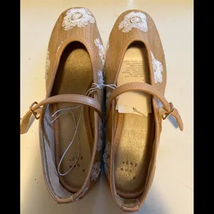 A New Day Carmel rattan sequin MaryJane Floral Flats size 6 thumbnail 5