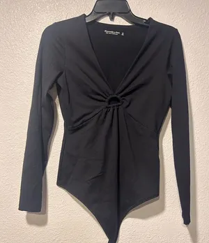 Abercrombie & Fitch black keyhole Bodysuit thumbnail 1
