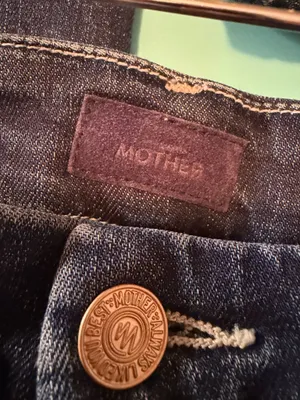 MOTHER The Looker Crop Denim Jeans On The Edge Blue Size 25 thumbnail 5