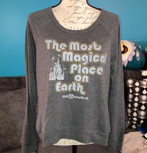 Disney Parks Lightweight Sweatshirt, Medium thumbnail 1