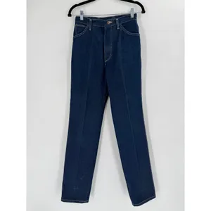 Vintage Wrangler Jeans Size 10 Dark‎ Wash Straight Leg Westernwear 34" Tall thumbnail 4