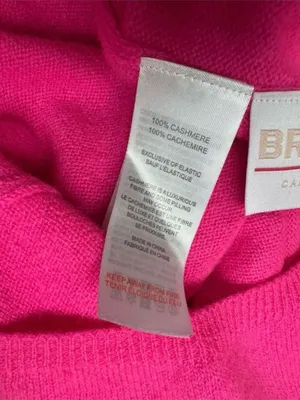 Brodie Cashmere Rosa Reversible Cashmere Sweater Diva Pink Women’s Medium thumbnail 4