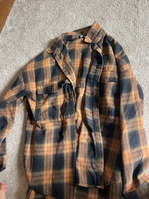 Acoa oversized flannel Orange thumbnail 1