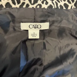 Cato Jacket Small Black White Leopard Print Button‎ Tie Waist Long Sleeve Knit thumbnail 12