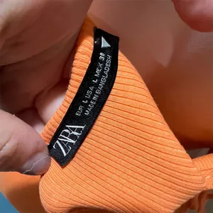 Zara Women's Orange Ribbed Mini Dress with Cutouts Size L thumbnail 7