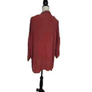 Artesia Embroidered Open Cardigan Kimono Swim Cover Up Size XL Lightweight thumbnail 3