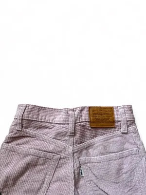 Levi's Premium Ribcage Straight Cord Ankle Jeans Pink Corduroy Pants Size 24 thumbnail 7