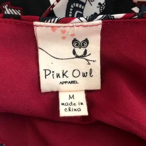 Pink Owl size medium elephant Printed Dress thumbnail 3