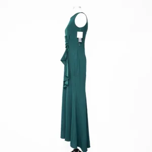 Betsy & Adam. Christine Scuba Crepe Ruffled‎ Bow Gown. thumbnail 6