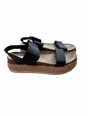 Steve Madden Women's Black Platform Espadrille Sandals thumbnail 6