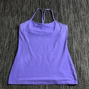 Lululemon Power Y Tank *Luon Light Coolmax Power Purple Size 8 thumbnail 1