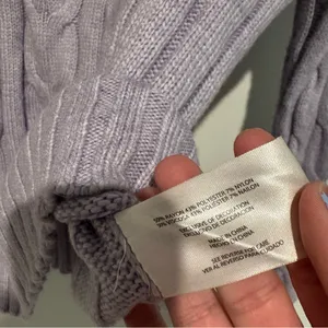 Banana Republic Cable Knit Sweater Soft‎ Lavender purple medium thumbnail 5