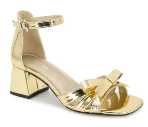 Kenneth Cole Reaction Nissy‎ Gold Strappy Heels Size 6 thumbnail 1