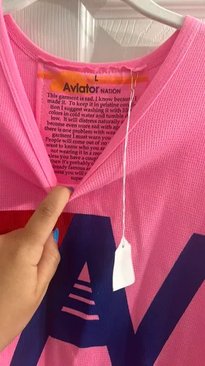Aviator Nation Pink LOGO THERMAL TOP thumbnail 3