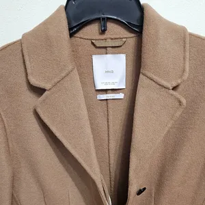 Mango Wool coat with handmade belt Medium Brown Women's Size XS 57006721 thumbnail 9