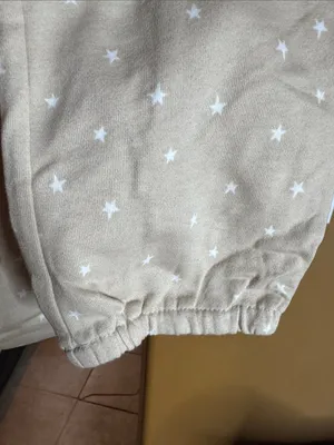 NWT Style & Co Beige Star Print Jogger Sweatpants Small Cozy Lounge Pants thumbnail 9