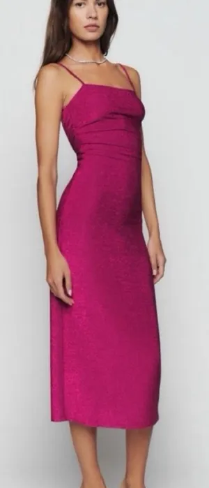 Reformation Breslin Dress In Pink Sparkle thumbnail 1