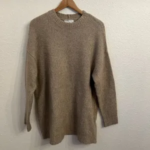 Bershka Oversized Chunky Beige Crewneck‎ Tunic Sweater Small thumbnail 2