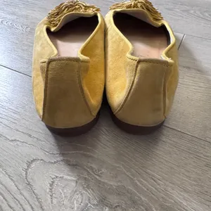 Paul‎ Green Mustard Yellow Suede Fringe Tassel Pointed Toe Loafers Flats US 10.5 thumbnail 5